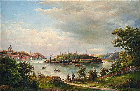 View from Djurgården towards Kastellholmen and Stockholm Castle