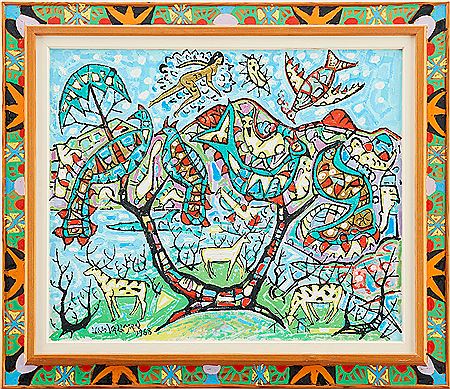 Landskap med fåglar och djur by Uno Vallman - Auction record, sale price, and art valuation. Compare with similar artists and explore comparable artworks.