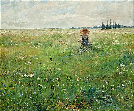 Sample artwork by Carl Gustav Hellqvist (1851 - 1890), known for history paintings, technique reminiscent of hugo birger and ernst josephson - View similar artists and auction records