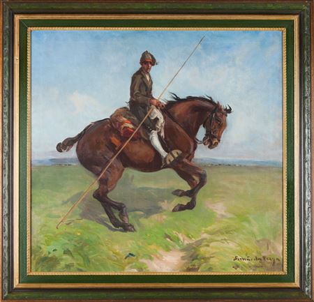 A cattle rancher by Simao Veiga - Auction record, sale price, and art valuation. Compare with similar artists and explore comparable artworks.