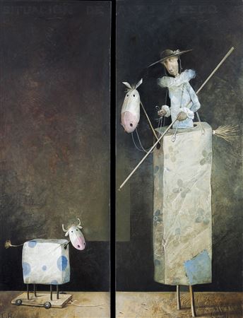 Sample artwork by Manuel Lopez Herrera (Born 1946), known for painting - View similar artists and auction records
