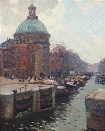 Ronde Lutherse Kerk aan het Singel in Amsterdam by Hermanus Charles Christiaan Bogman - Auction record, sale price, and art valuation. Compare with similar artists and explore comparable artworks.