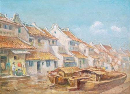 Houses at Kali Besar in Batavia