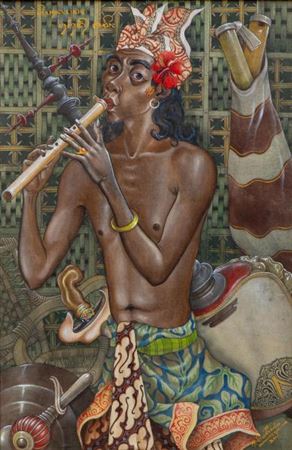 The Balinese flute player