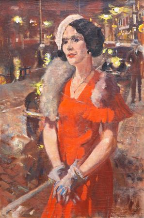 Lady in red