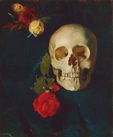 Skull with roses