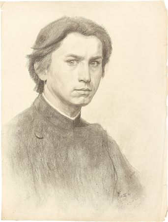Self-portrait (with supplement: head drawing) by Hugo Hoppener - Auction record, sale price, and art valuation. Compare with similar artists and explore comparable artworks.