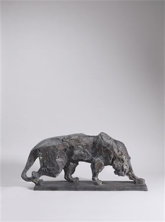 Sample artwork by Hans Martin Ruwoldt (1891 - 1969), known for bronze sculpture of wild animals, birds abstract pastel drawing, nudes - View similar artists and auction records