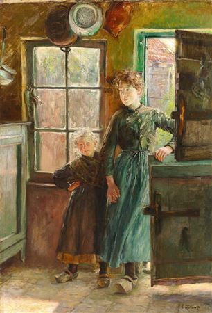 TWO SISTERS (ALSO: DUTCH VILLAGE GIRLS). 1891