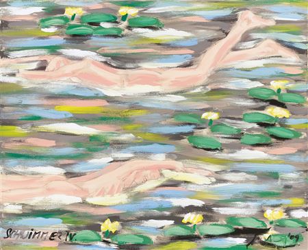 ”SCHWIMMER IV.”, FROM THE SERIES ”GRAUE SCHWIMMER UND SEEROSEN” by Salome - Auction record, sale price, and art valuation. Compare with similar artists and explore comparable artworks.