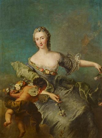 Portrait of Louise Albertine Baroness von Grappendorf (1729-1753) as Flora.