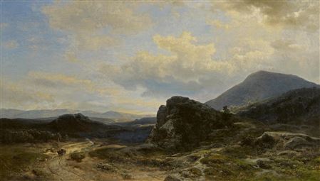 Wide Landscape with Wagon.