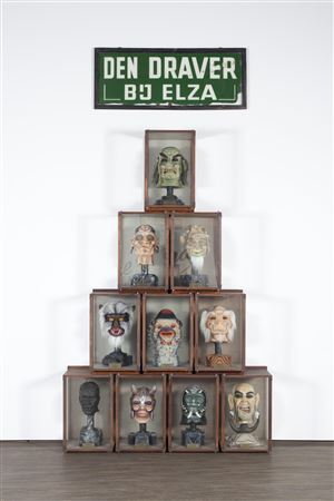 Sample artwork by Guillaume Bijl (Born 1946), known for mixed media sculpture/installation - View similar artists and auction records