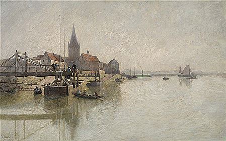 Düsseldorf. Old Town Shore from the North.