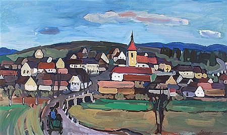 Road to the village by Miroslav Pokluda - Auction record, sale price, and art valuation. Compare with similar artists and explore comparable artworks.