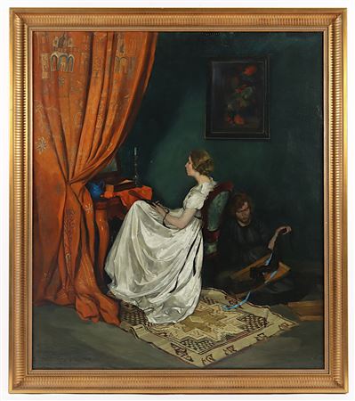 "Frau mit Zofe im Ankleidezimmer"