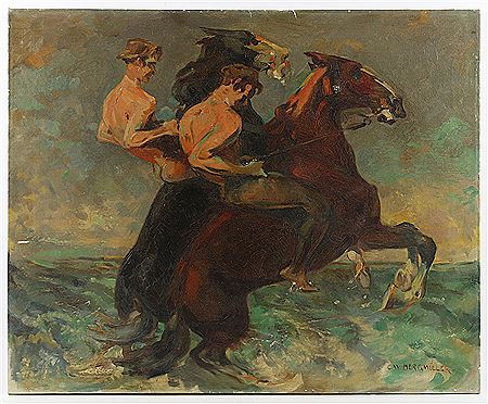 Zwei Reiter by Carl Wilhelm Bergmuller - Auction record, sale price, and art valuation. Compare with similar artists and explore comparable artworks.