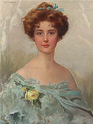 Young Lady with a yellow rose