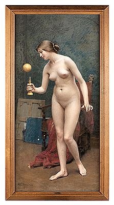 Woman with bilboquet