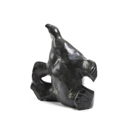 Sample artwork by Quanak (Haunak) Mikkigak (1932 - 2014), known for inuit hand carved figures, animals, waterfowl - View similar artists and auction records