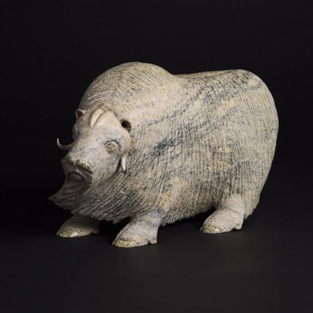 Sample artwork by Lucassie Ikkidluak (Born 1949), known for inuit sculpture - View similar artists and auction records