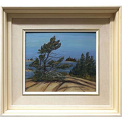 Sample artwork by John Angus Palmer (1925 - 1984), known for regional landscape painting, water scenes, parks, lakes, city views - View similar artists and auction records