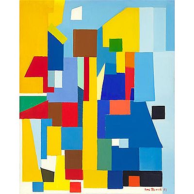 ABSTRACT 37, 1957 by Rene Marcil - Auction record, sale price, and art valuation. Compare with similar artists and explore comparable artworks.