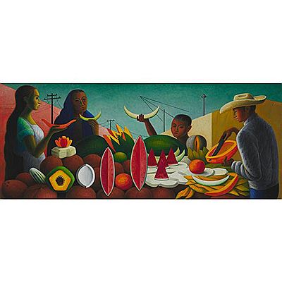 MUJERES COMIENDO MELON, 1960