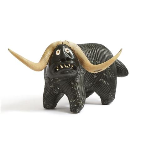 Sample artwork by Judas Ullulaq (1937 - 1999), known for inuit hand-carved sculpture - View similar artists and auction records