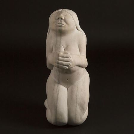 WOMAN CLUTCHING BOSOM