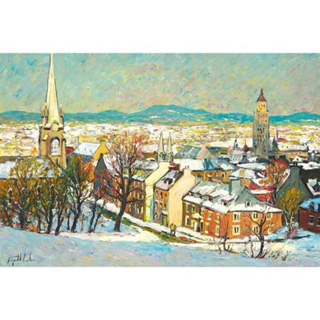 VUE SUR LA HAUTE VILLE by Raynald Leclerc - Auction record, sale price, and art valuation. Compare with similar artists and explore comparable artworks.