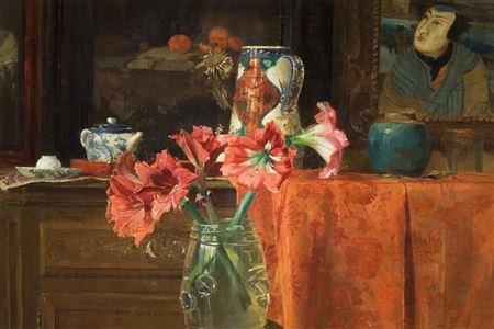 Interior Still Life with Amaryllis