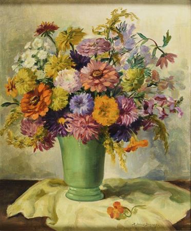 Still life of flowers by Maria Debus-Digneffe - Auction record, sale price, and art valuation. Compare with similar artists and explore comparable artworks.
