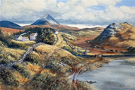 BETWEEN GORTAHORK AND GWEEDORE, COUNTY DONEGAL by Alan Bradshaw - Auction record, sale price, and art valuation. Compare with similar artists and explore comparable artworks.