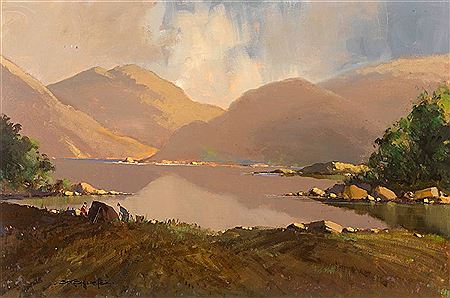 FIGURES IN A LANDSCAPE, WEST OF IRELAND