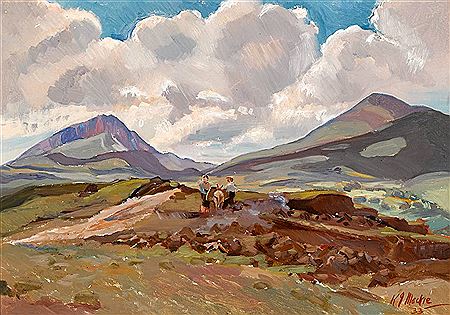 TURF CUTTING, ERRIGAL, COUNTY DONEGAL, 1933