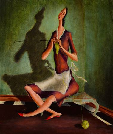 KNITTING WOMAN