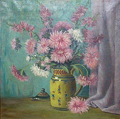 Flowers in Pottery Vase