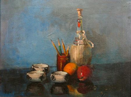 Still Life, Wine, Fruit