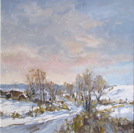 Snowy Country Road