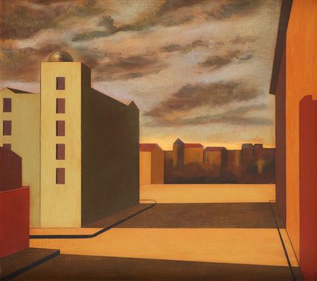 Down Town Light by Martin Kane - Auction record, sale price, and art valuation. Compare with similar artists and explore comparable artworks.