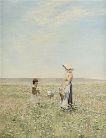 Daisy Field by William Page Atkinson Wells - Auction record, sale price, and art valuation. Compare with similar artists and explore comparable artworks.