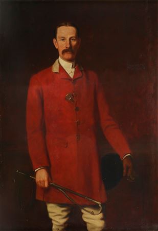 Portrait of Frederick Vernon Williams, Master of the Eridge Hunt, dressed in his hunting coat