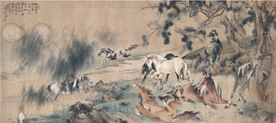 HORSE HERDING IN THE COUNTRYSIDE