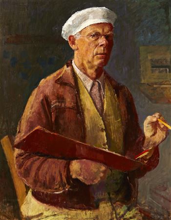 Selbstbildnis mit weisser Mütze