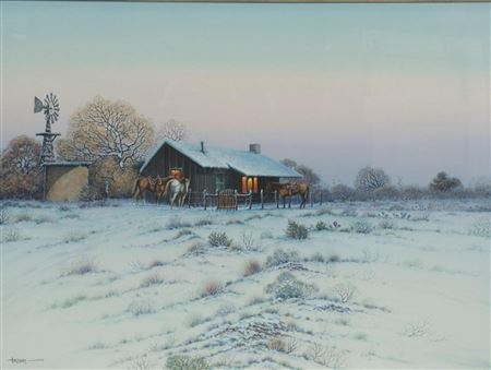 Winter Homestead by Arturo G Mercado - Auction record, sale price, and art valuation. Compare with similar artists and explore comparable artworks.