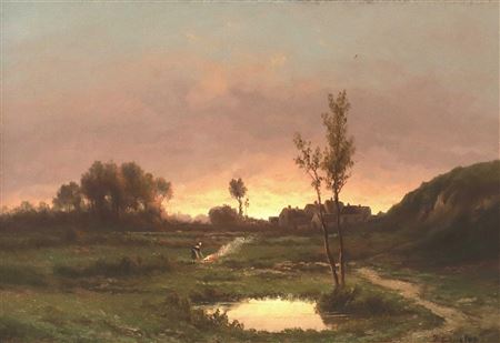 Pastoral Landscape by Charles Antoine Lenglet - Auction record, sale price, and art valuation. Compare with similar artists and explore comparable artworks.