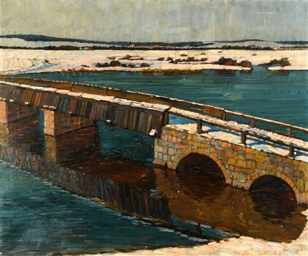 " Winterliche Flusslandschaft "