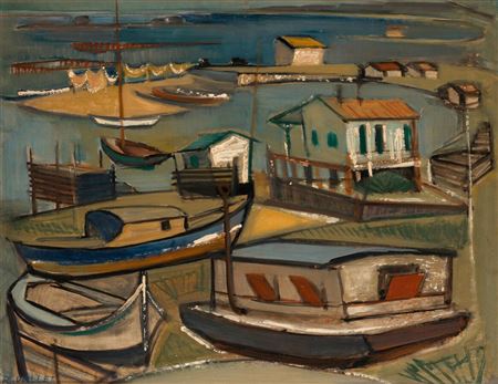 Former port of Piraillan by Charles-Robert Vallet - Auction record, sale price, and art valuation. Compare with similar artists and explore comparable artworks.