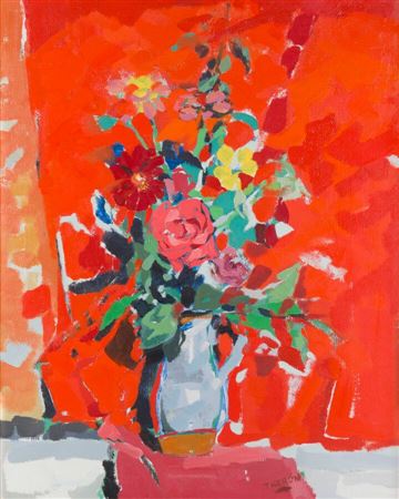 The Rose of August by Pierre G Theron - Auction record, sale price, and art valuation. Compare with similar artists and explore comparable artworks.